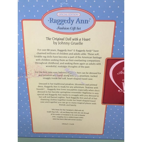 Vintage Applause Special Edition Raggedy Ann Fashion Gift Set - Picture 10 of 10